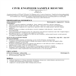 Sample Civil Engineering Resume gratis en premium templates