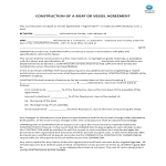 Construction Of A Boat Or Vessel Agreement gratis en premium templates