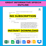 Great Informative Speech Outline gratis en premium templates