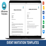 Brief invitation message to stranger for event gratis en premium templates