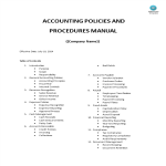 Accounting Policies and Procedures Manual gratis en premium templates