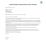 Fuel Station Employment Application Letter gratis en premium templates