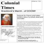 Colonial Newspaper gratis en premium templates