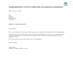 Complimentary Letter To Employee On Handling Emergency gratis en premium templates