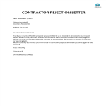 Sample Bid Rejection Letter | Business templates, contracts and forms.