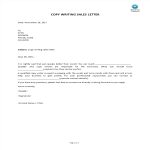 Copywriting Sales Letter gratis en premium templates