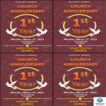 Church Anniversary Flyer gratis en premium templates