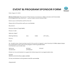 Event and Program Sponsor Form gratis en premium templates