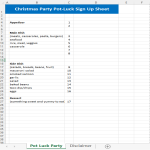 Christmas Party Pot Luck Sign Up Sheet gratis en premium templates