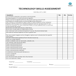 Technology Skills Assessment gratis en premium templates
