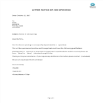 Letter Notice Of Job Opening gratis en premium templates