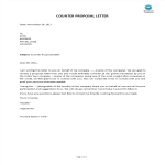 Counter Proposal Letter gratis en premium templates