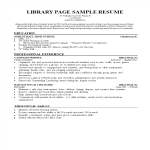 Library Page Resume gratis en premium templates
