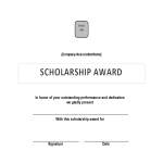 Scholarship Award Certificate gratis en premium templates