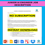 Junior AI Engineer Job Description gratis en premium templates