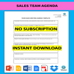 Sales Team Agenda gratis en premium templates