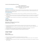 template topic preview image Commercial Banking Manager Resume sample