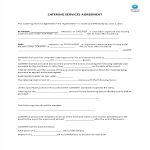 image Catering Services Agreement