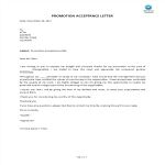 Promotion Acceptance Letter gratis en premium templates