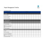 Project Management Timeline Word gratis en premium templates