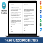 Formal Appreciative Resignation Letter gratis en premium templates