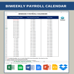 Bi-Weekly Payroll Calendar gratis en premium templates