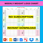 template topic preview image Weekly Weight Loss Chart