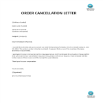 Cancel Order Letter gratis en premium templates