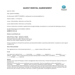 House guest agreement Business templates contracts and forms