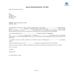 template topic preview image Sales Resignation Letter