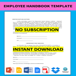 Sample Employee Handbook Template gratis en premium templates