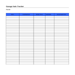 Garage Sale Tracker gratis en premium templates