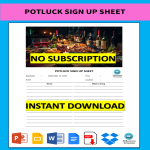 template topic preview image Potluck Sign Up Sheet