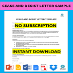 IP Cease and Desist Letter gratis en premium templates