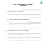 template topic preview image Hr Recruit Interview Questionnaire