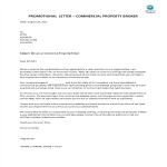 Promotional letter - commercial property broker gratis en premium templates