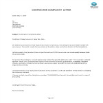 Format Complaint Letter of Contractor Template gratis en premium templates