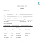 Meeting Function Sheet gratis en premium templates