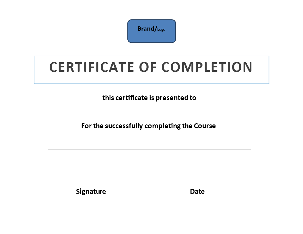 certificate of completion example (training) voorbeeld afbeelding 
