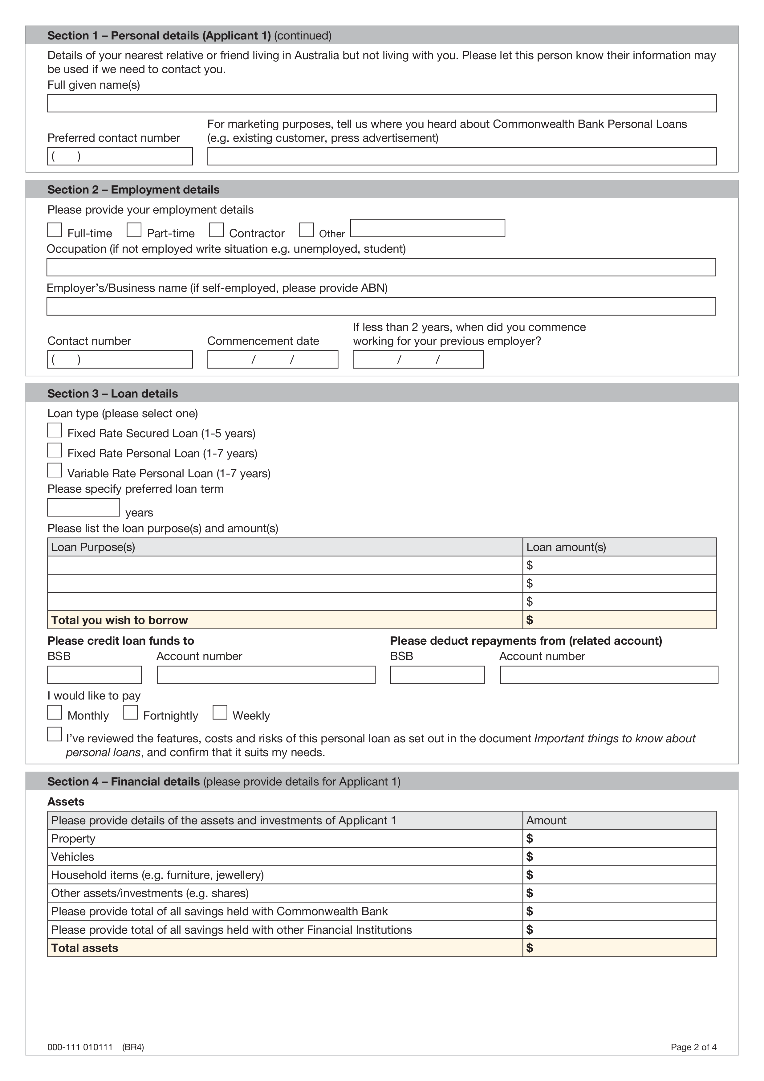 libreng Personal Loan Application