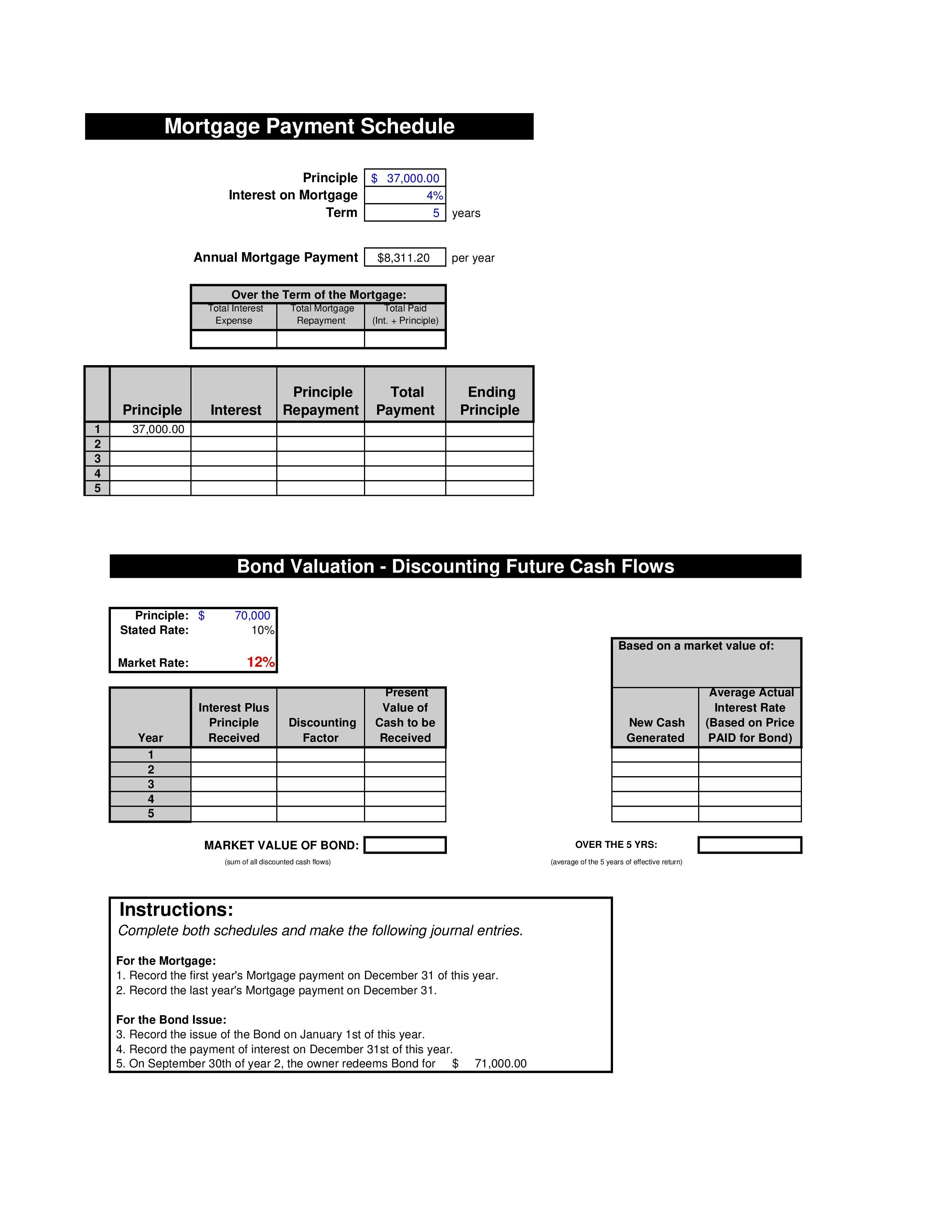 Mortgage Payment Schedule Templates At Allbusinesstemplates