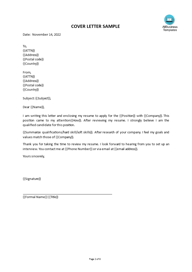 Application Cover Letter Job Application Simple | Templates at ...