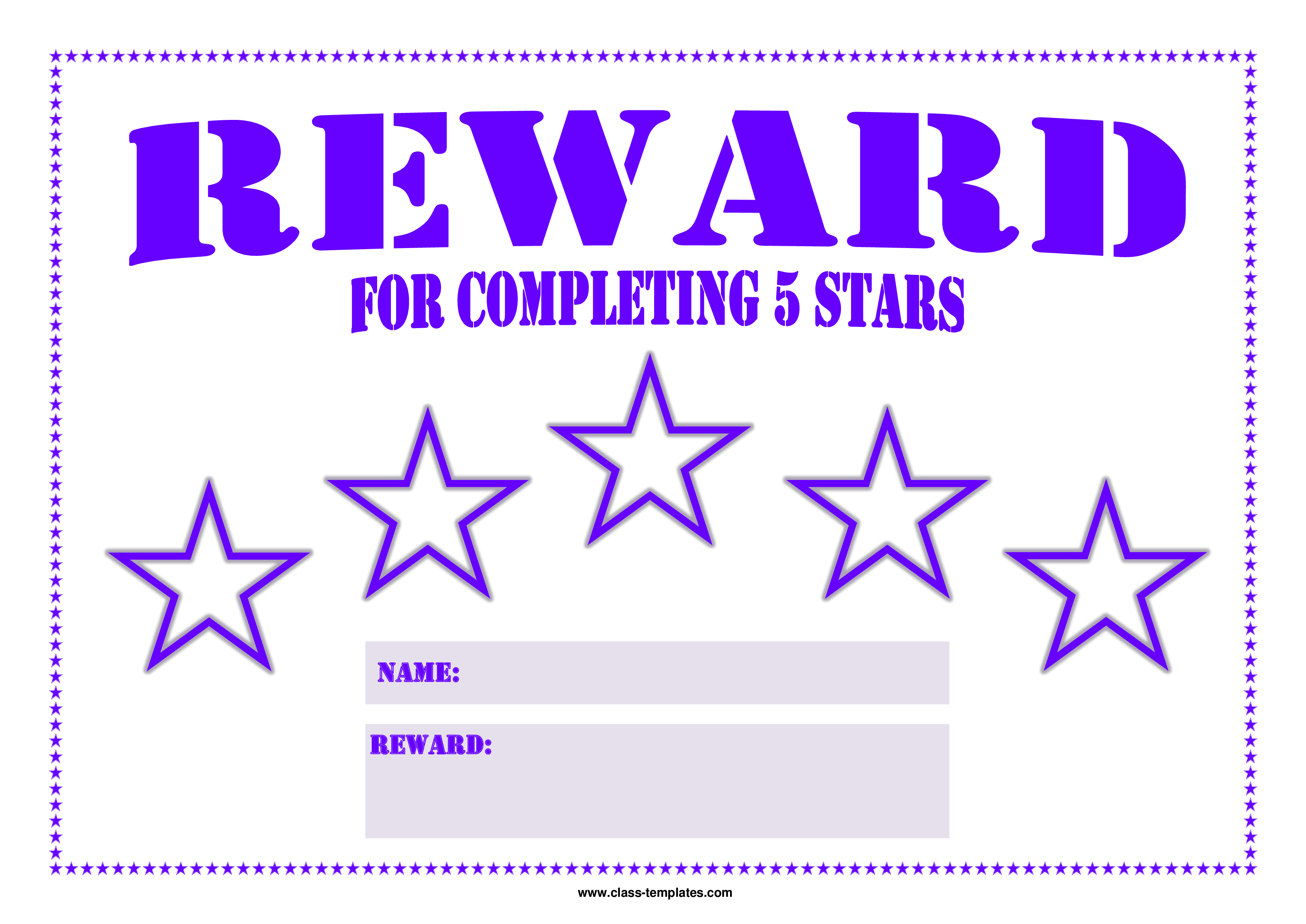 Reward Chart Template Templates At Allbusinesstemplates