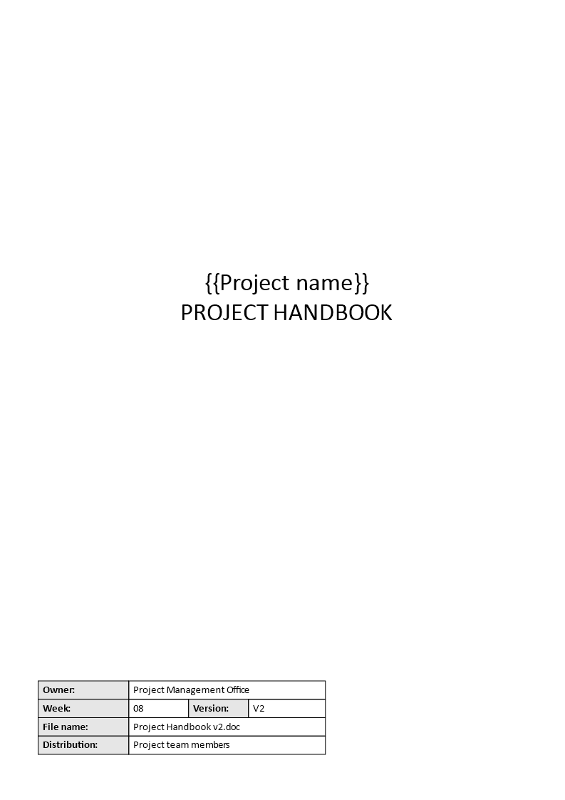 Project Management Handbook Templates At 5196