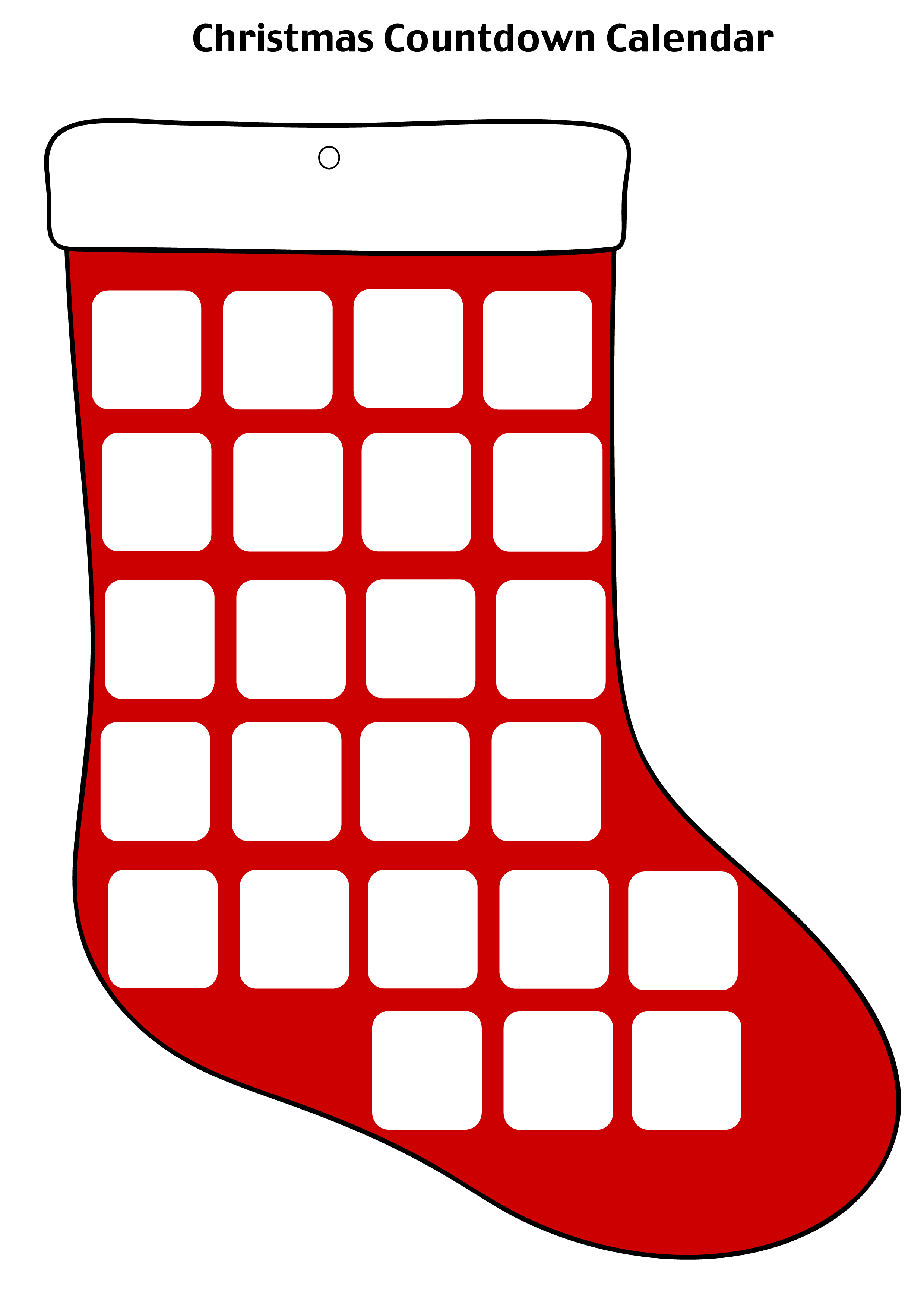  Christmas Countdown Calendar Allbusinesstemplates