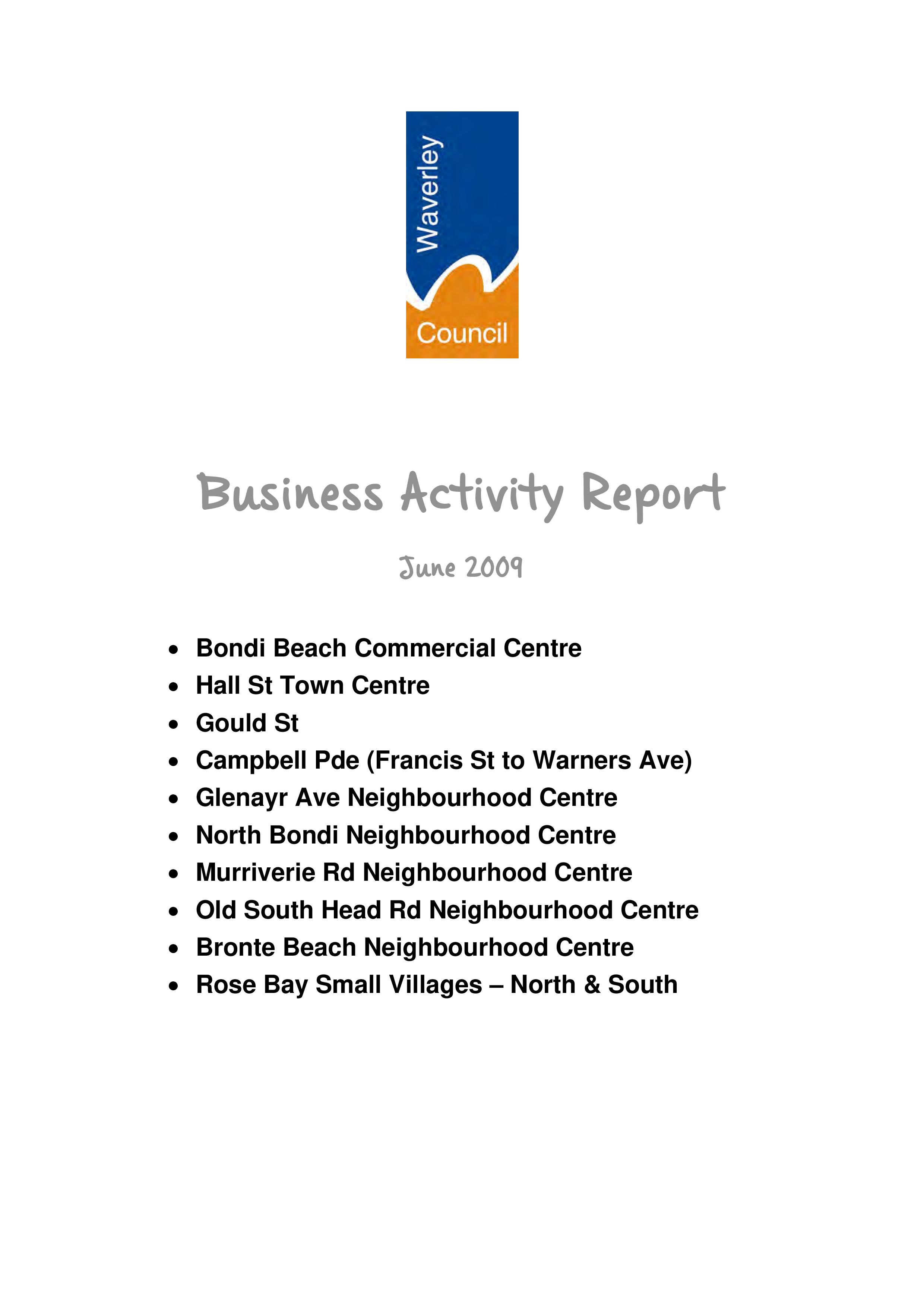Retail Business Activity Report 模板