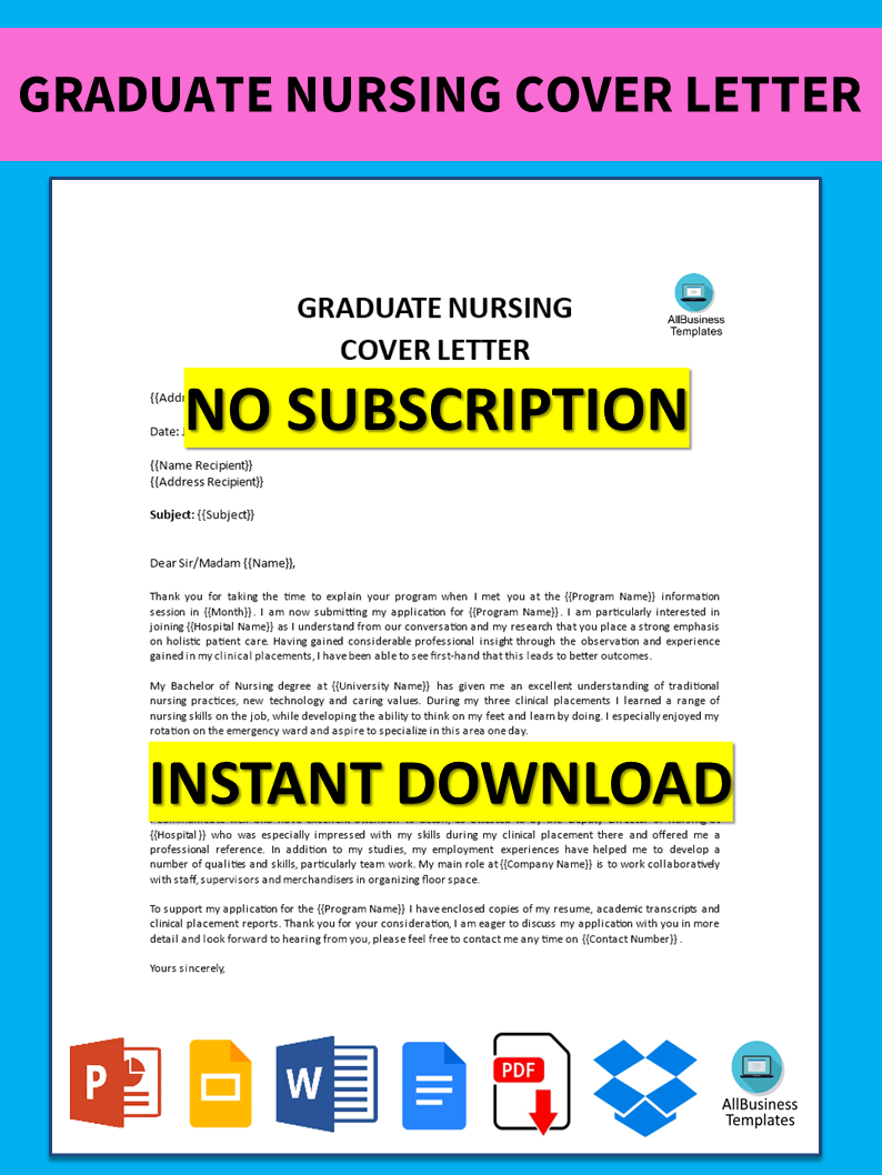 graduate nursing template