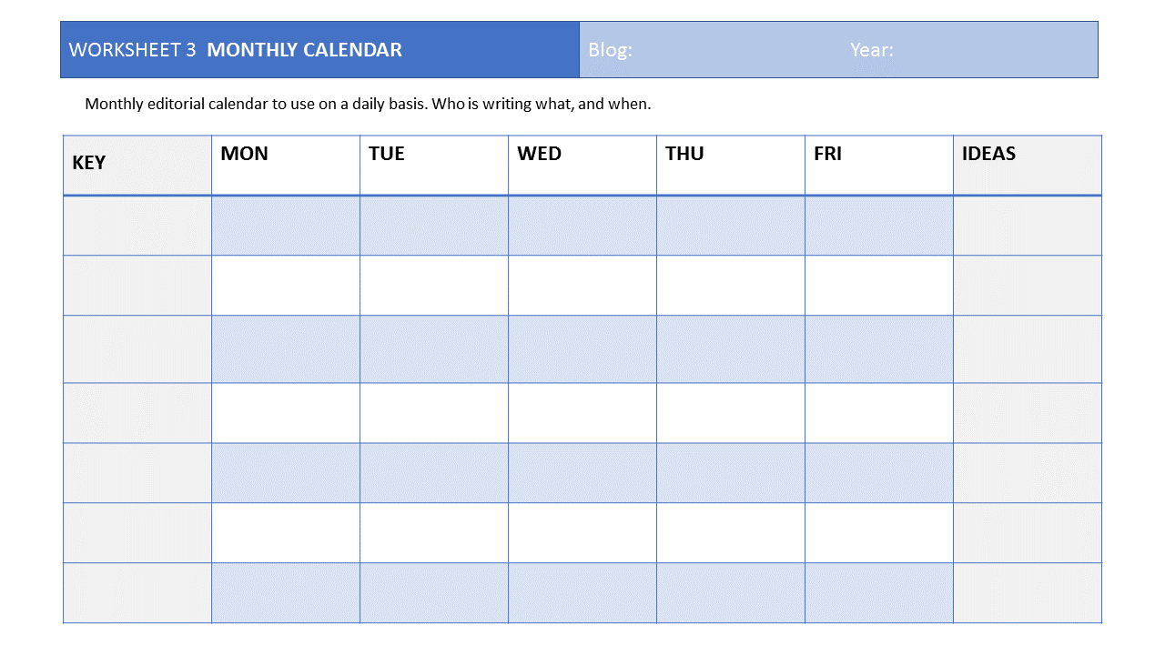Blank Annual Calendar Sample | Templates at allbusinesstemplates.com
