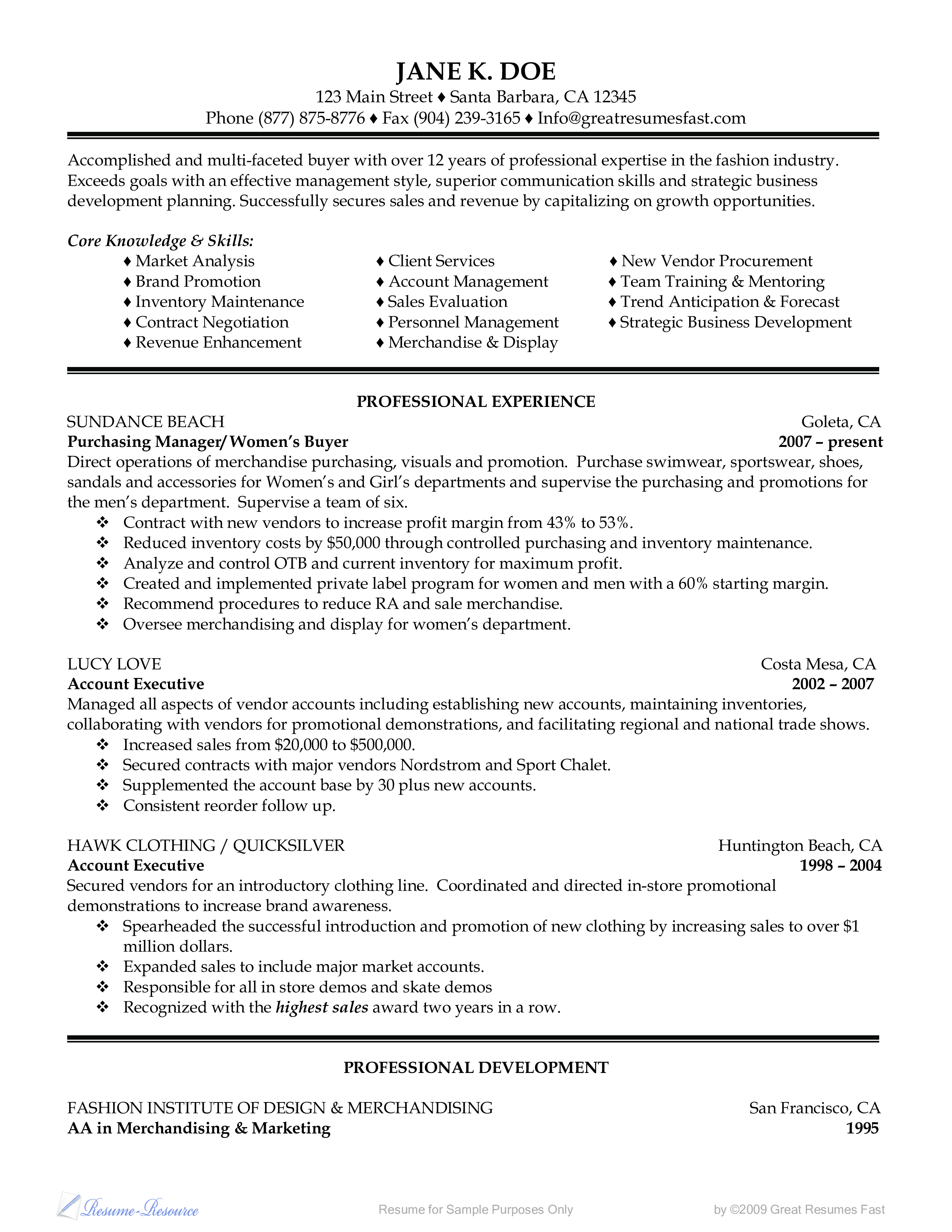 Purchasing Resume Sample Templates At Allbusinesstemplates