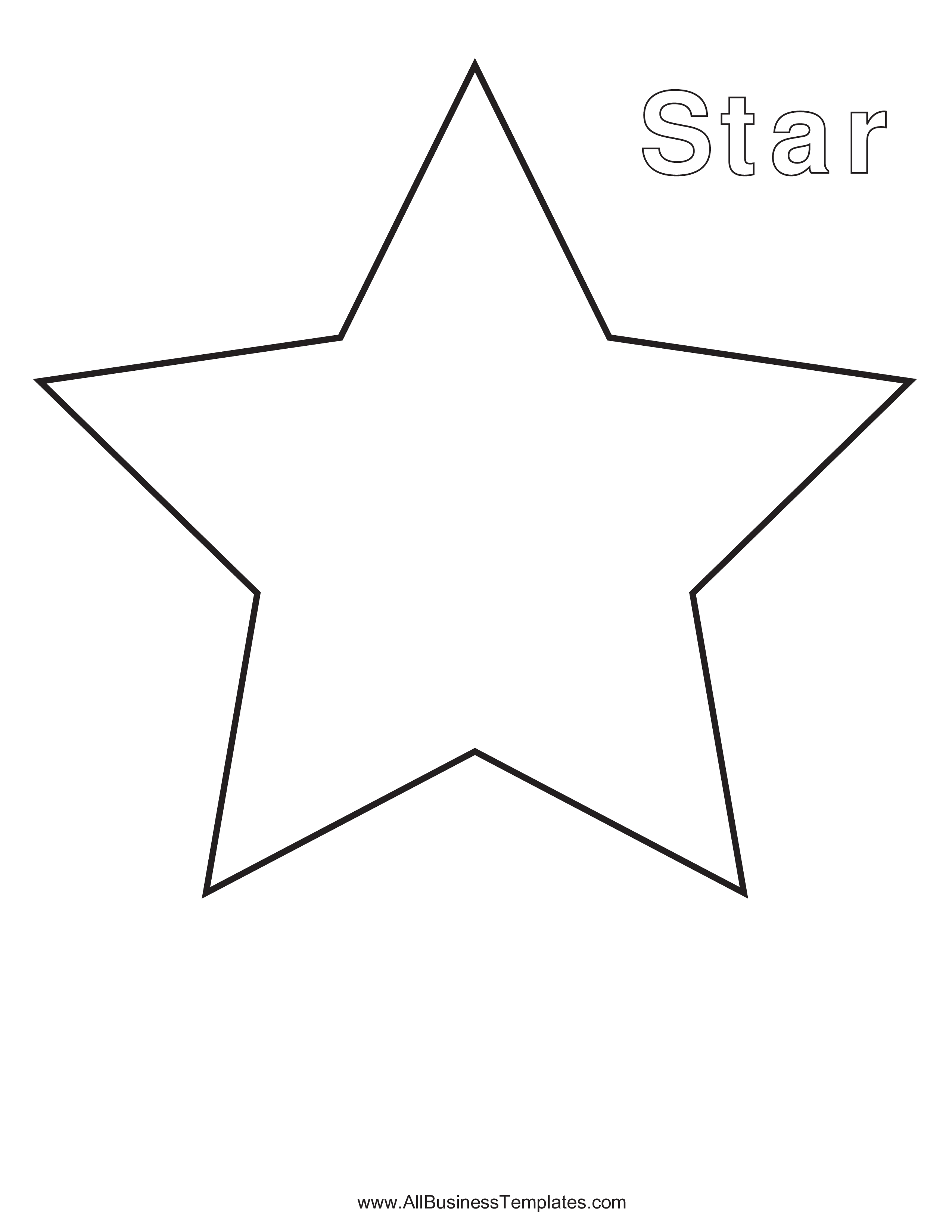 Simple Star Template | Templates at allbusinesstemplates.com